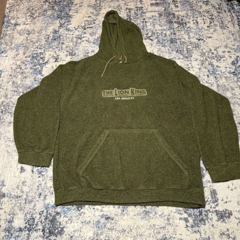 The Lion King Los Angeles Musical Made In Usa Medium Hoodie Y2K Vintage Green